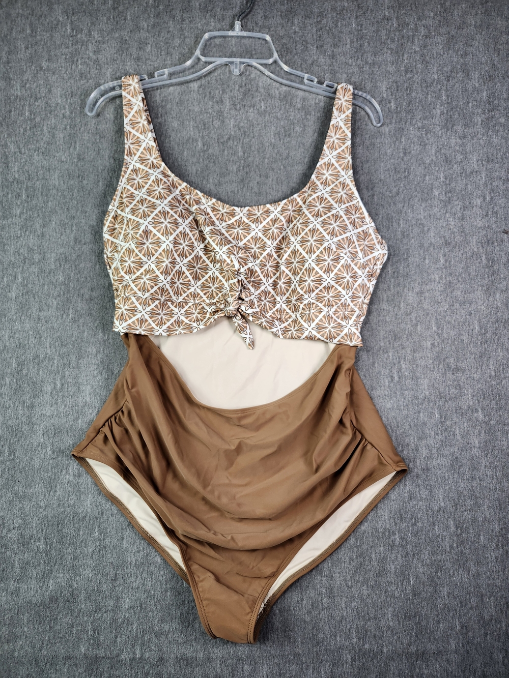 EoMenie Swiming Suit Tummy Control Women Size 2Xl Brown NWT